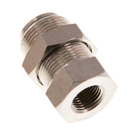 Racor de 8mm x G1/8'' con rosca hembra de latón NBR Bulkhead