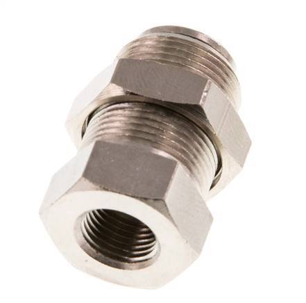 Racor de 8mm x G1/8'' con rosca hembra de latón NBR Bulkhead