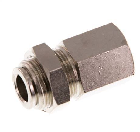 Racor de 8mm x G1/4'' con rosca hembra de latón NBR Bulkhead