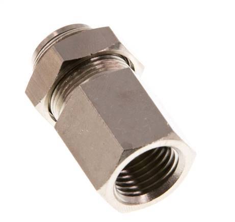 Racor de 8mm x G1/4'' con rosca hembra de latón NBR Bulkhead