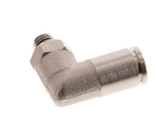 Codo de 4mm x M 5 90deg con rosca macho latón NBR giratorio [2 piezas]