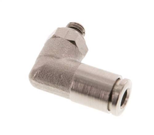 Codo de 4mm x M 5 90deg con rosca macho latón NBR giratorio [2 piezas]