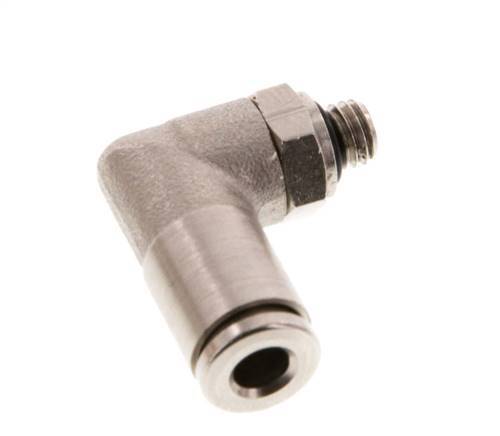Codo de 4mm x M 5 90deg con rosca macho latón NBR giratorio [2 piezas]