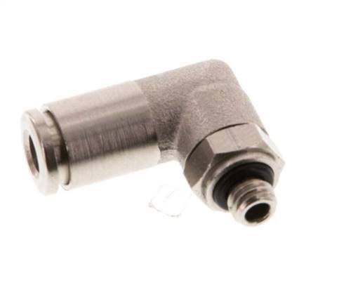 Codo de 4mm x M 5 90deg con rosca macho latón NBR giratorio [2 piezas]