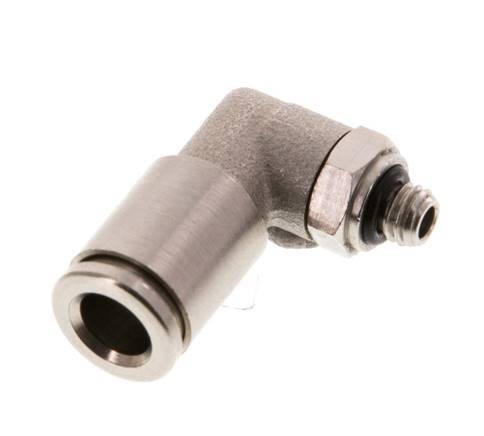 Codo de 6mm x M 5 90deg con rosca macho latón NBR giratorio [2 piezas]