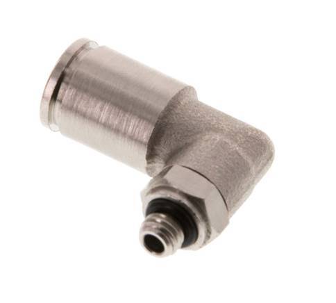 Codo de 6mm x M 5 90deg con rosca macho latón NBR giratorio [2 piezas]