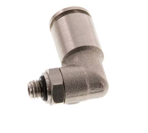 Codo de 6mm x M 5 90deg con rosca macho latón NBR giratorio [2 piezas]
