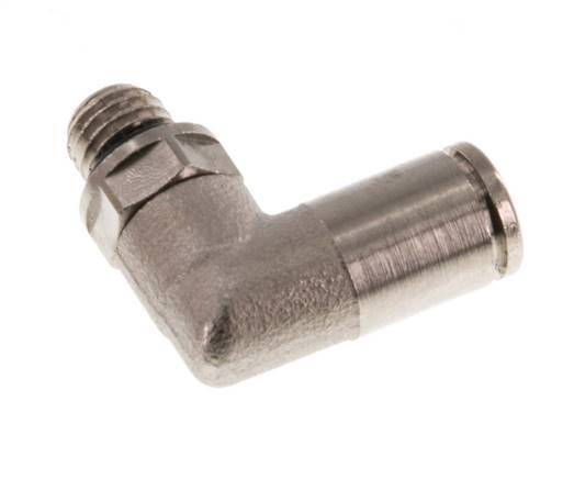 Codo de 4mm x M 7 90deg con rosca macho latón NBR giratorio [2 piezas]