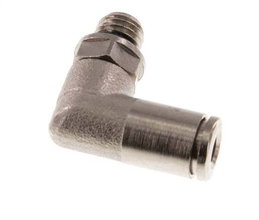 Codo de 4mm x M 7 90deg con rosca macho latón NBR giratorio [2 piezas]