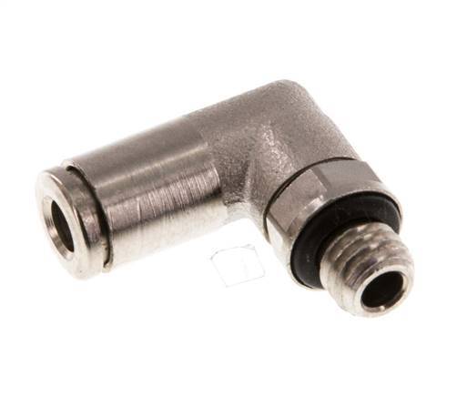 Codo de 4mm x M 7 90deg con rosca macho latón NBR giratorio [2 piezas]