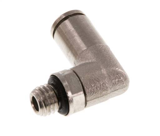 Codo de 4mm x M 7 90deg con rosca macho latón NBR giratorio [2 piezas]