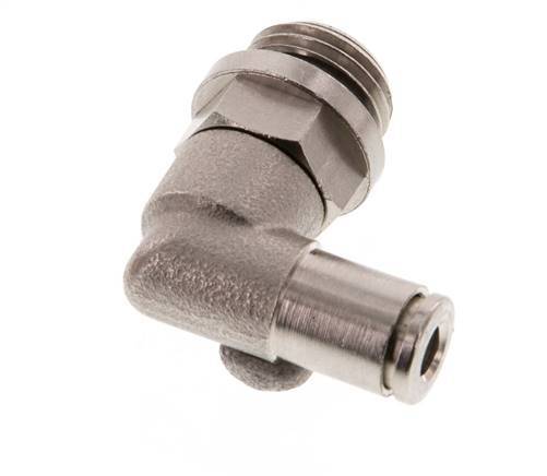 Racor de 4mm x G1/4'' 90deg con rosca macho latón NBR giratorio [2 piezas]