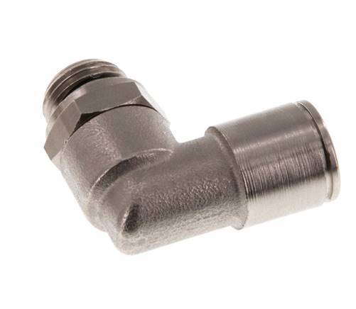 Codo de 90 grados 10mm x G1/4'' con rosca macho latón NBR giratorio [2 piezas]
