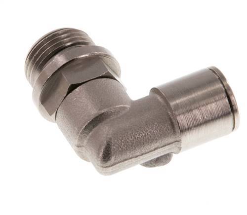 Codo de 90 grados 10mm x G3/8'' con rosca macho Latón NBR Giratorio