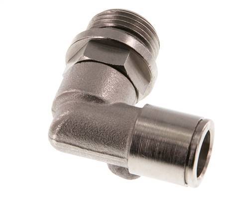 Codo de 90 grados 10mm x G3/8'' con rosca macho Latón NBR Giratorio