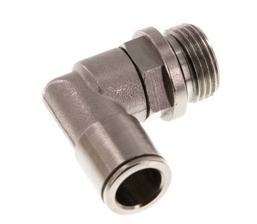 Codo de 90 grados 10mm x G3/8'' con rosca macho Latón NBR Giratorio