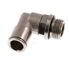 Codo de 90 grados 10mm x G3/8'' con rosca macho Latón NBR Giratorio