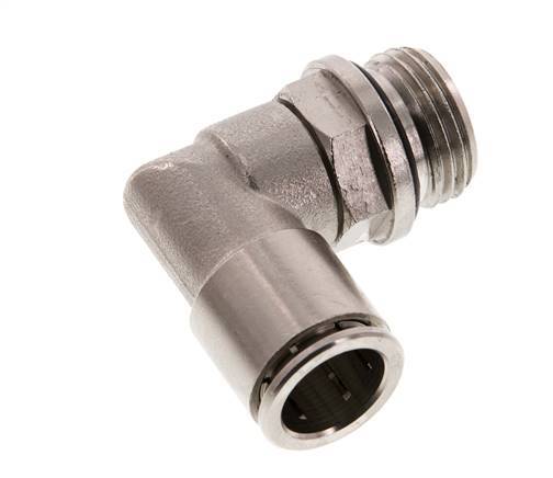 Codo de 90 grados 14mm x G1/2'' con rosca macho Latón NBR Giratorio