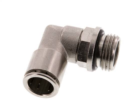 Codo de 90 grados 14mm x G1/2'' con rosca macho Latón NBR Giratorio