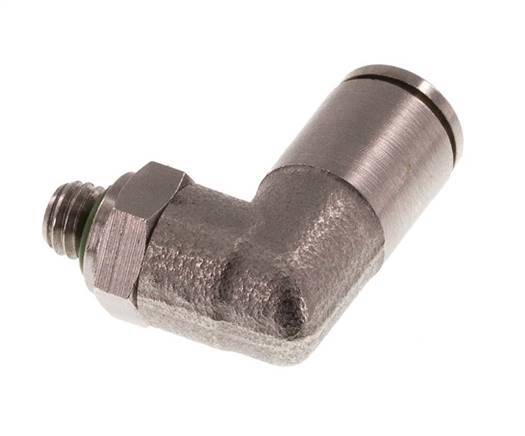 Codo de 4mm x M 5 90deg con rosca macho latón FKM giratorio [2 piezas]