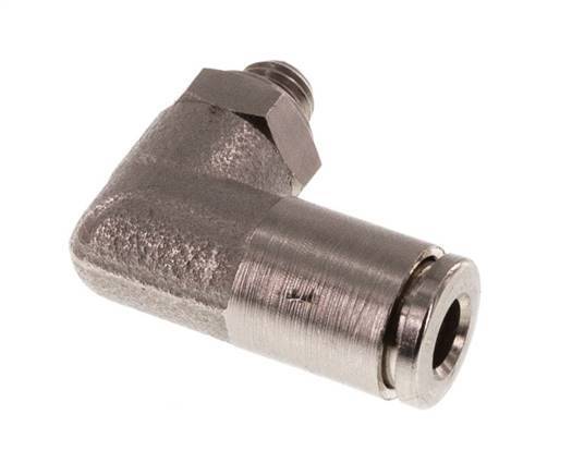 Codo de 4mm x M 5 90deg con rosca macho latón FKM giratorio [2 piezas]
