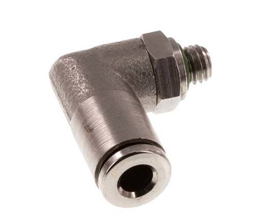 Codo de 4mm x M 5 90deg con rosca macho latón FKM giratorio [2 piezas]