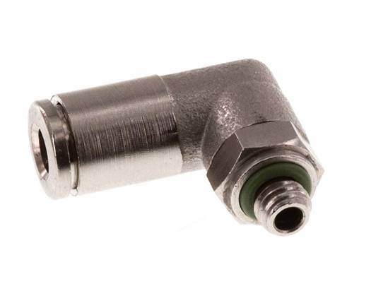 Codo de 4mm x M 5 90deg con rosca macho latón FKM giratorio [2 piezas]