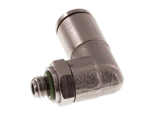 Codo de 4mm x M 5 90deg con rosca macho latón FKM giratorio [2 piezas]
