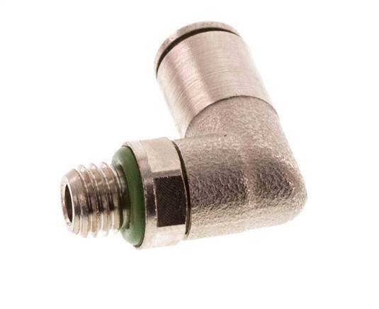 Racor de 4mm x M 7 90deg con rosca macho Latón FKM Giratorio