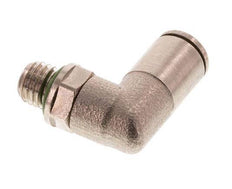 Racor de 4mm x M 7 90deg con rosca macho Latón FKM Giratorio