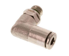 Racor de 4mm x M 7 90deg con rosca macho Latón FKM Giratorio