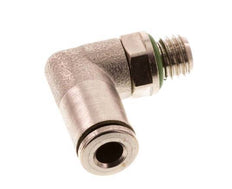 Racor de 4mm x M 7 90deg con rosca macho Latón FKM Giratorio