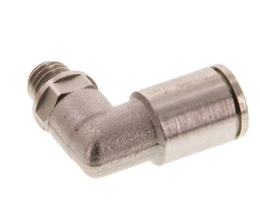 Racor de 6mm x M 7 90deg con rosca macho Latón FKM Giratorio