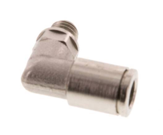 Racor de 6mm x M 7 90deg con rosca macho Latón FKM Giratorio