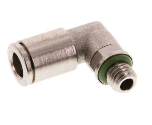 Racor de 6mm x M 7 90deg con rosca macho Latón FKM Giratorio