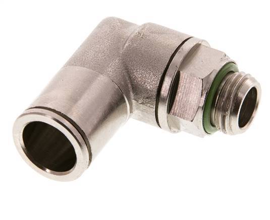 Racor de 12mm x G1/4'' 90deg con rosca macho Latón FKM Giratorio