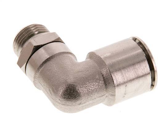 Racor de 16mm x G3/8'' 90deg con rosca macho Latón FKM Giratorio