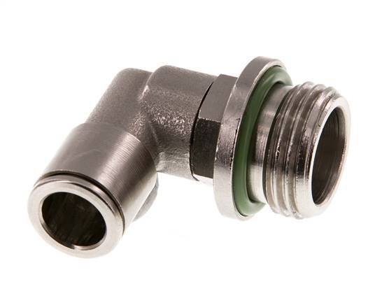 Codo de 90 grados 10mm x G1/2'' con rosca macho Latón FKM Giratorio