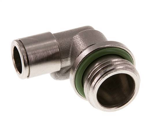 Codo de 90 grados 10mm x G1/2'' con rosca macho Latón FKM Giratorio