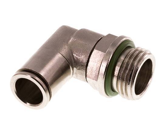 Codo de 90 grados 12mm x G1/2'' con rosca macho Latón FKM Giratorio