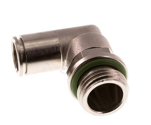 Codo de 90 grados 12mm x G1/2'' con rosca macho Latón FKM Giratorio