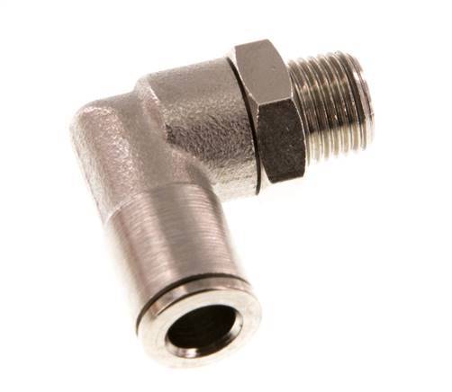 Codo de 6mm x R1/8'' de 90 grados con rosca macho de latón NBR giratorio [2 piezas]