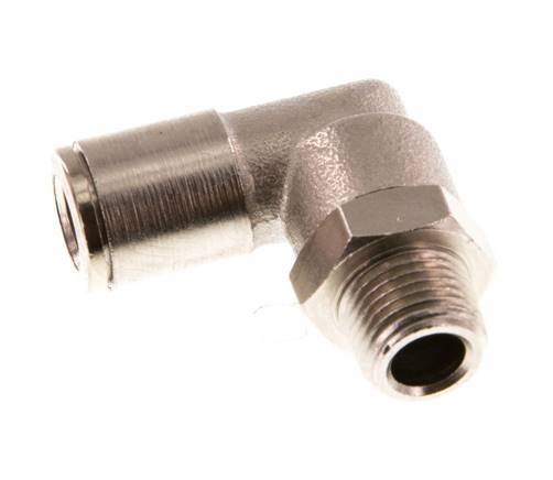 Codo de 6mm x R1/8'' de 90 grados con rosca macho de latón NBR giratorio [2 piezas]