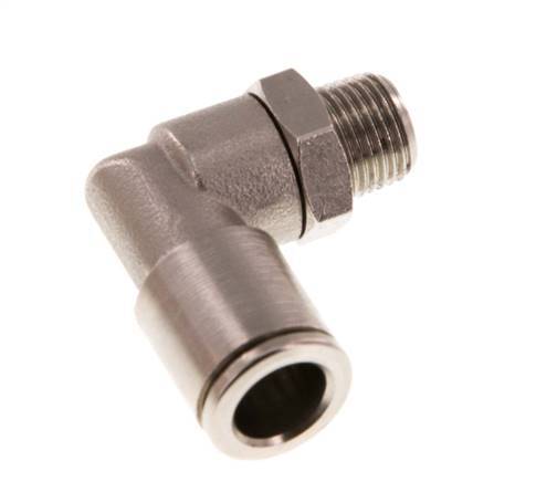 Codo de 90 grados 8mm x R1/8'' con rosca macho latón NBR giratorio [2 piezas]