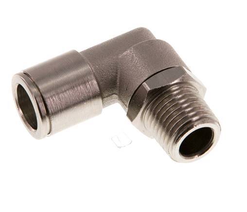 Codo de 90 grados 10mm x R1/4'' con rosca macho latón NBR giratorio [2 piezas]