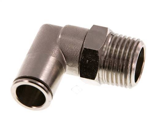 Codo de 90 grados 12mm x R1/2'' con rosca macho Latón NBR Giratorio