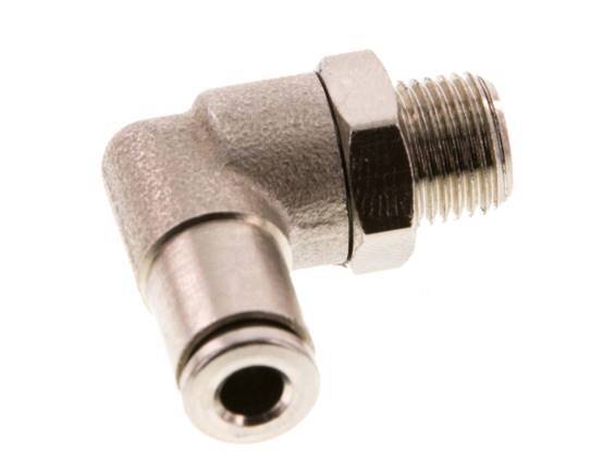 Codo de 4mm x R1/8'' de 90 grados con rosca macho de latón FKM giratorio [2 piezas]