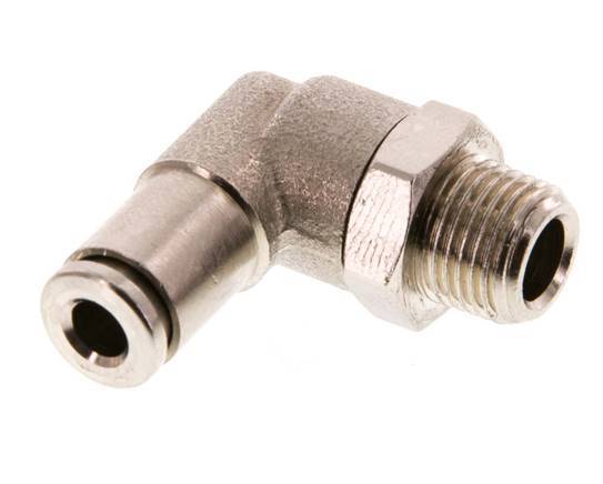 Codo de 4mm x R1/8'' de 90 grados con rosca macho de latón FKM giratorio [2 piezas]
