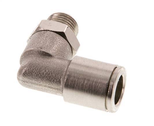 Codo de 90 grados de 8mm x R1/8'' con rosca macho de latón FKM giratorio [2 piezas]
