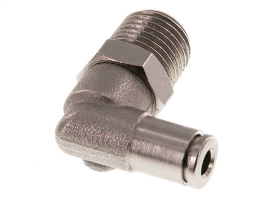Codo de 90 grados de 4mm x R1/4'' con rosca macho de latón FKM giratorio [2 piezas]